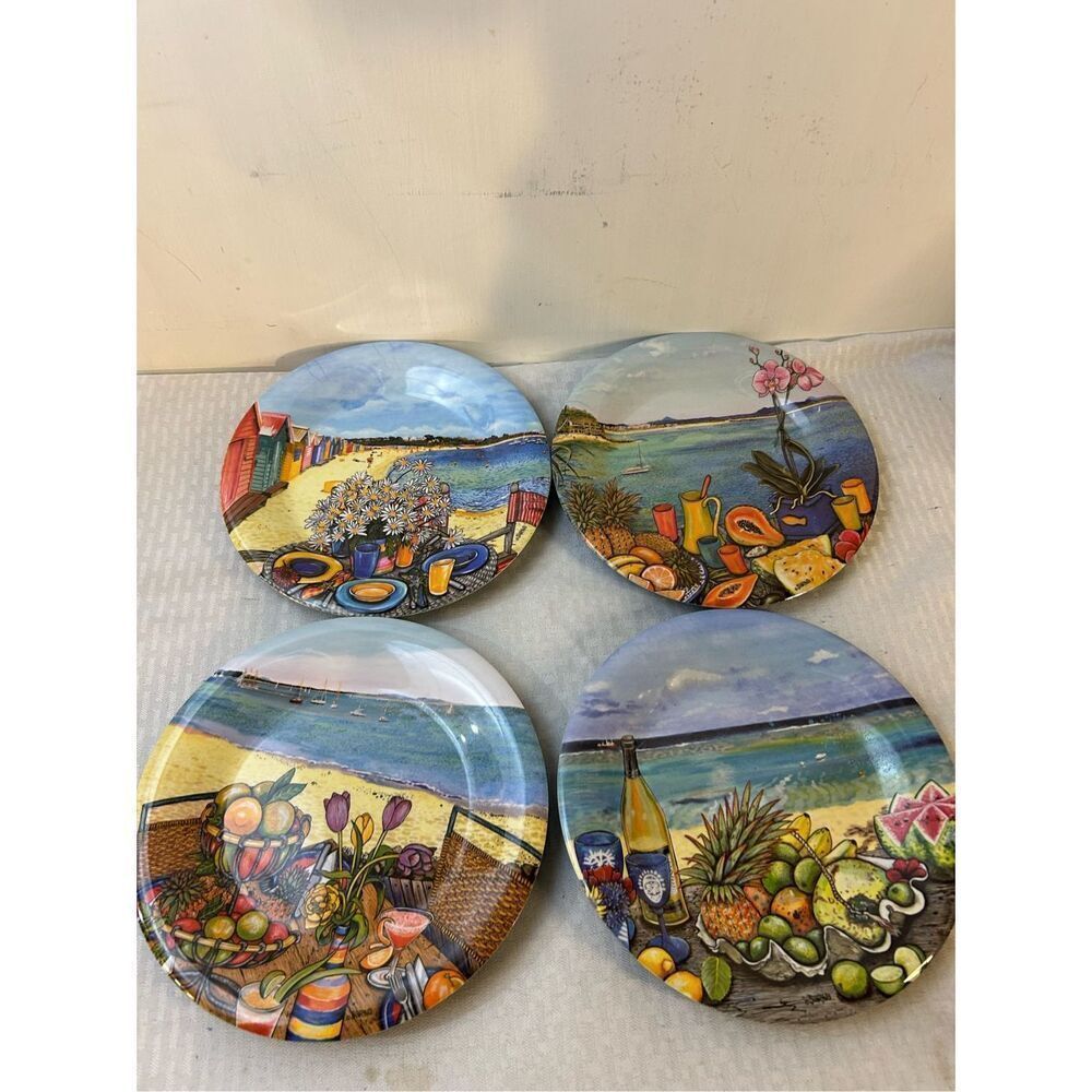 4 Sakura Evolution blue plates 9” melamine‎